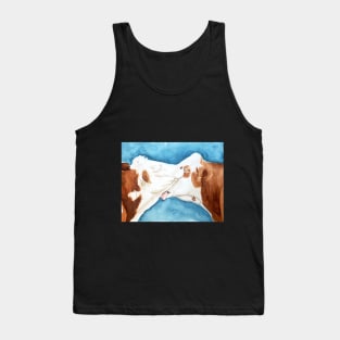 Kissing cow Tank Top